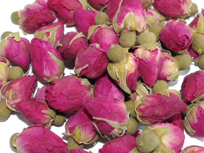 Les bourgeons séchés sont très décoratifs et ont un parfum rose distinct.