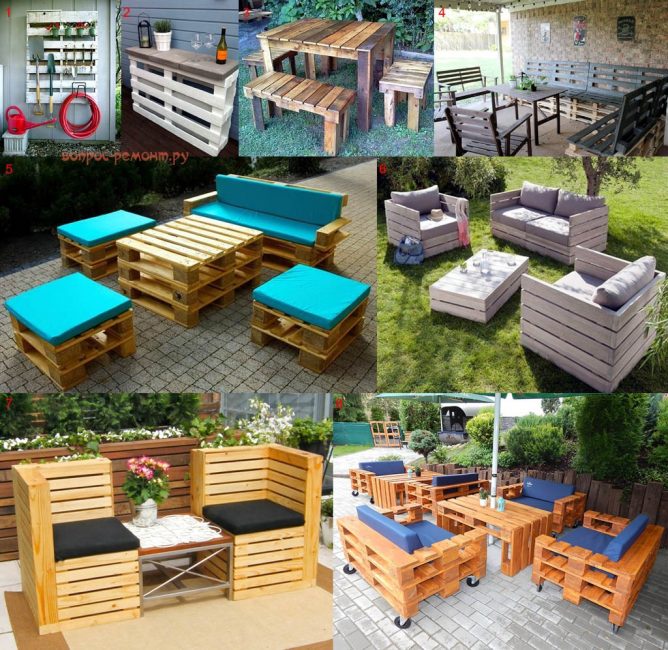 salon de jardin en palette