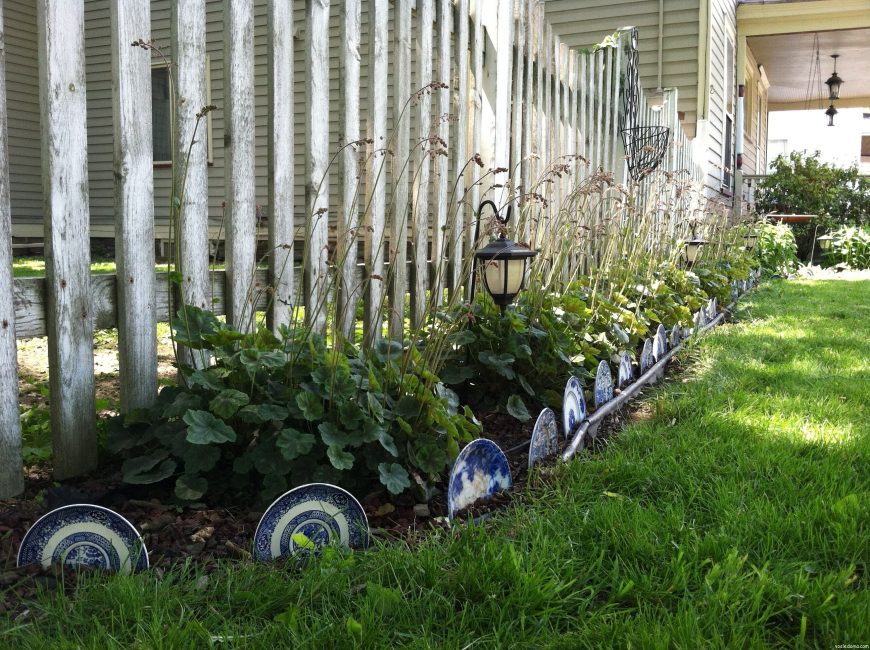 plaques pour clôturer les parterres de fleurs