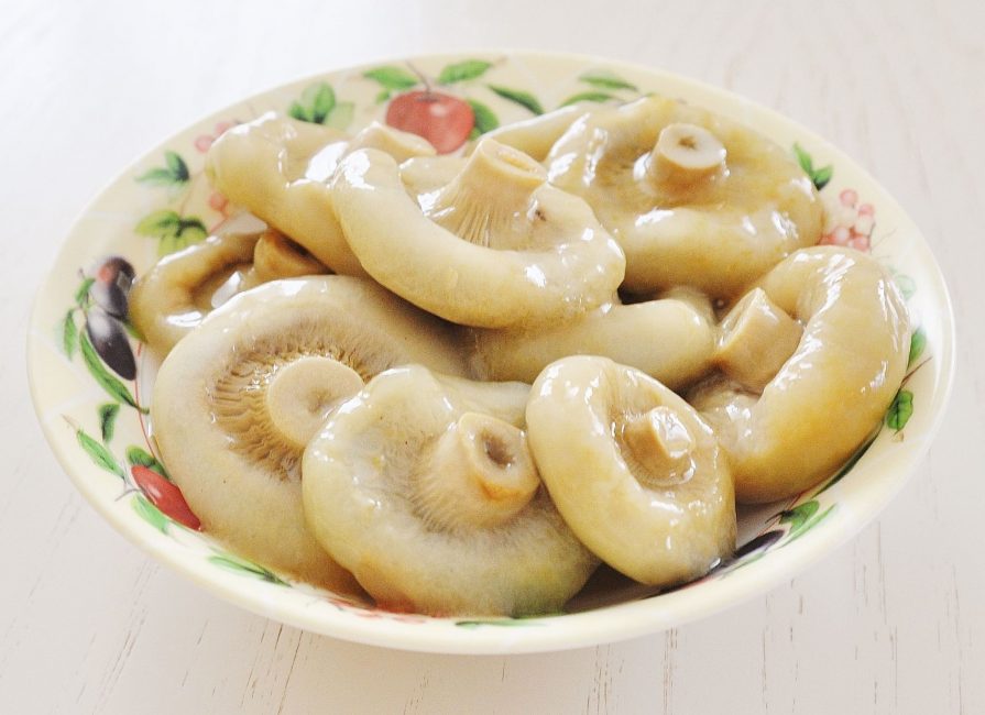 Champignons blancs dans un bol