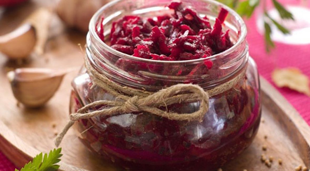 Délicate salade de betteraves et courgettes.