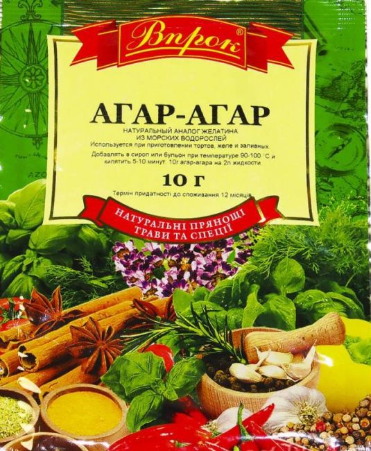 La gélose aux algues est un excellent gélifiant.