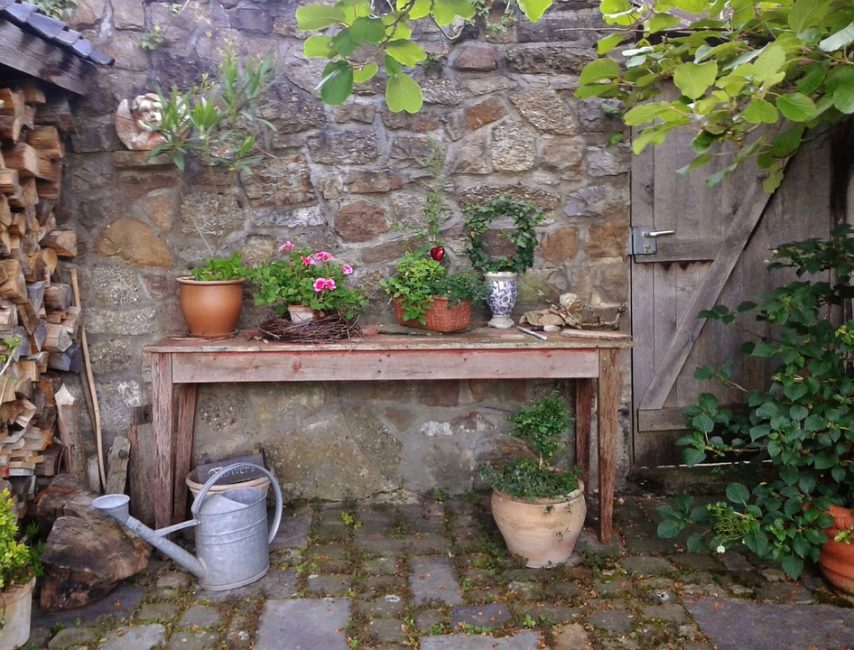 Atelier créatif d'un jardinier