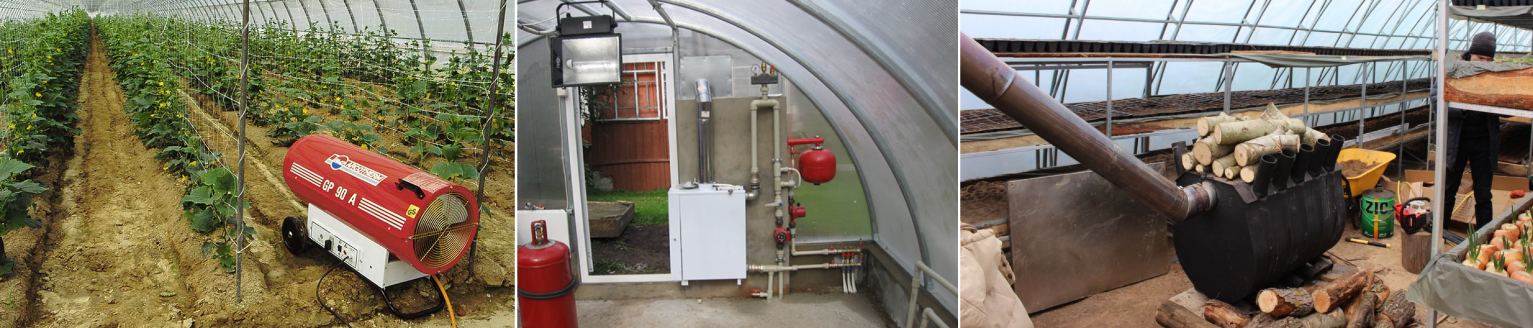 types de chauffage de serre possibles