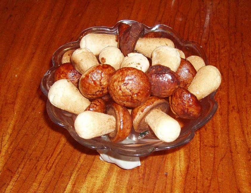 Champignons doux de pâte