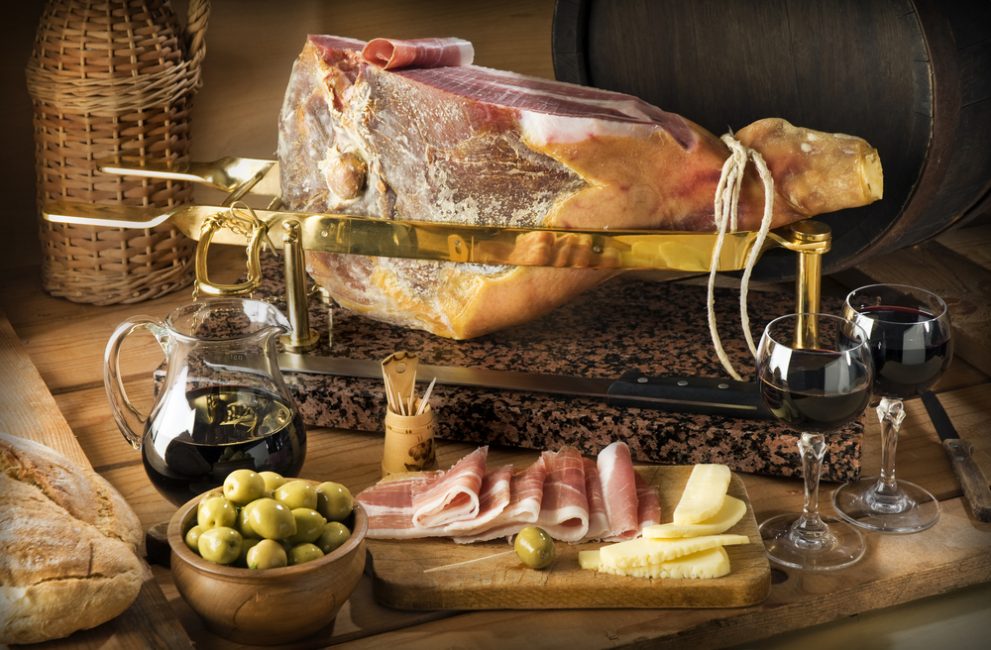 jambon et vin