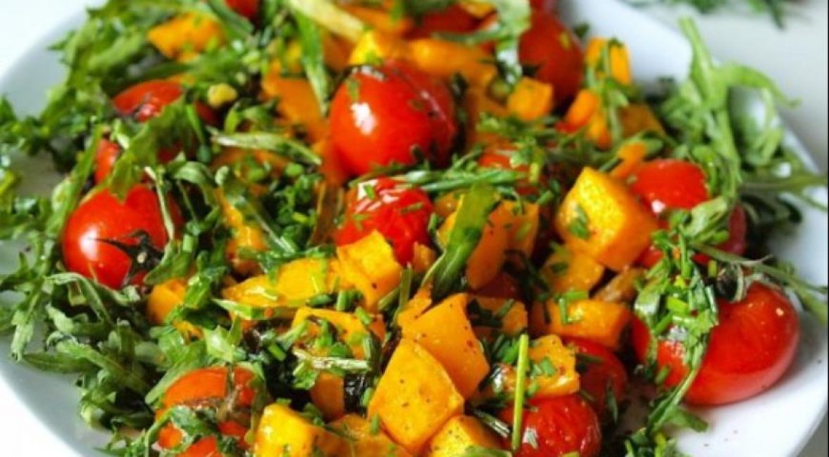 salade tiède aux tomates en conserve