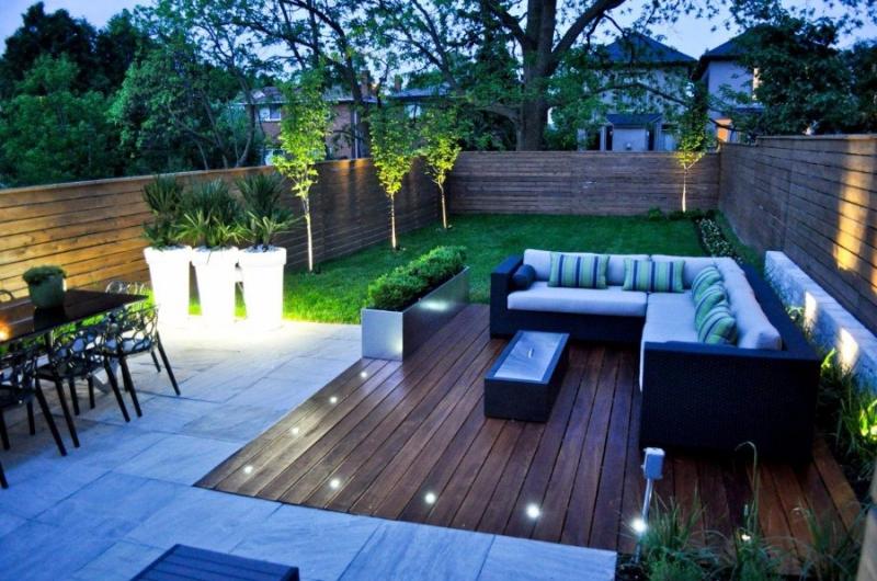 Éclairage de terrasse à sens unique