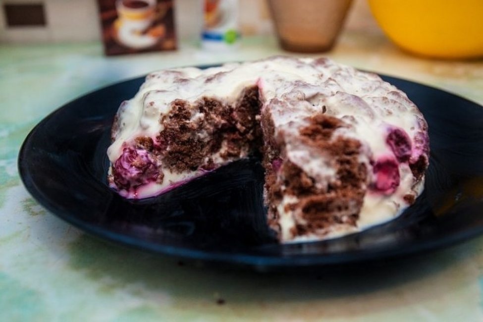 Gâteau aux cerises surgelé