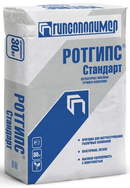 Pour le travail, vous aurez besoin de 8 à 10 cuillères à soupe de rotgypse sec.