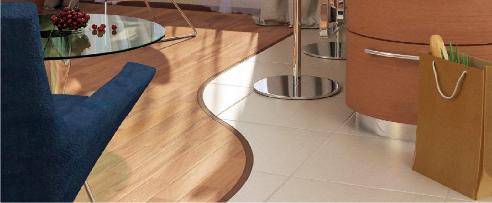 Profilé PVC souple à l'intérieur