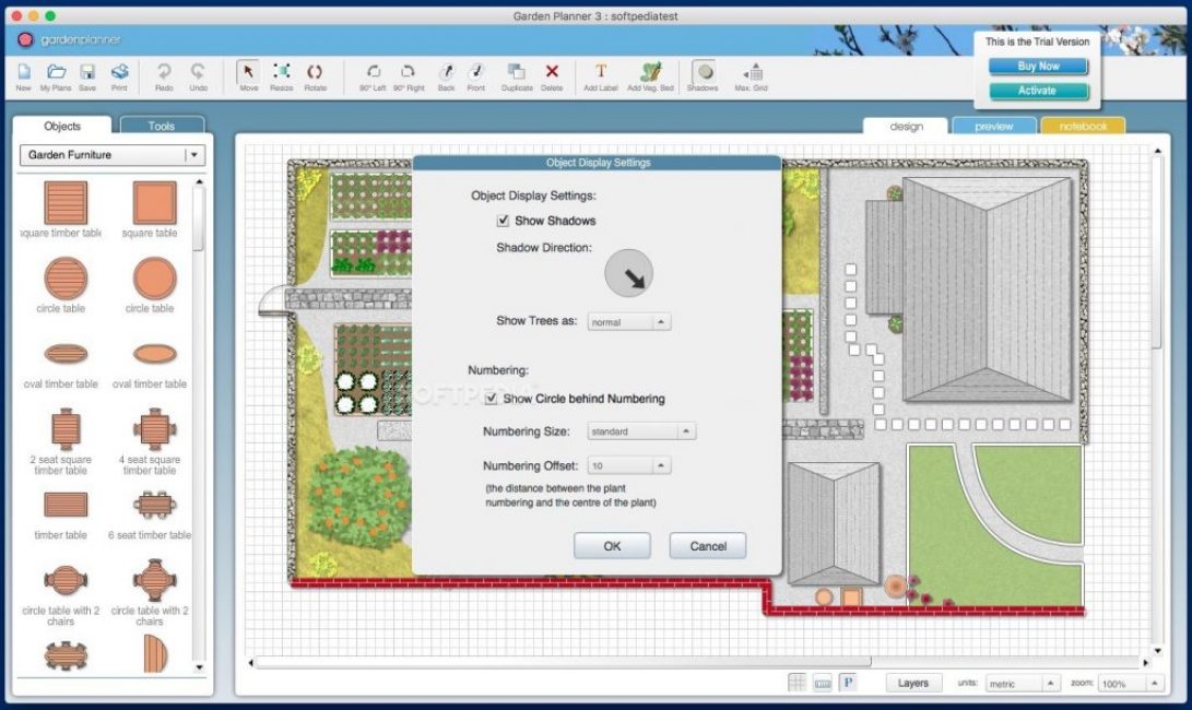 Élaboration d'un plan-schéma à l'aide du programme Garden Planner