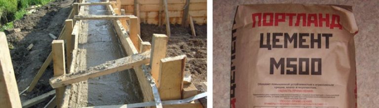 Ciment pour fondation en bande