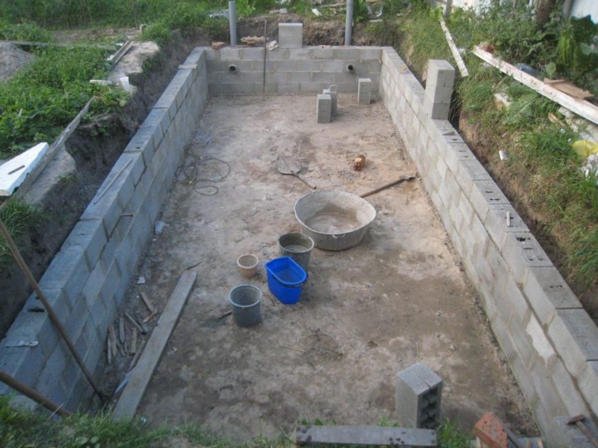 Fondation pour la serre d'hiver