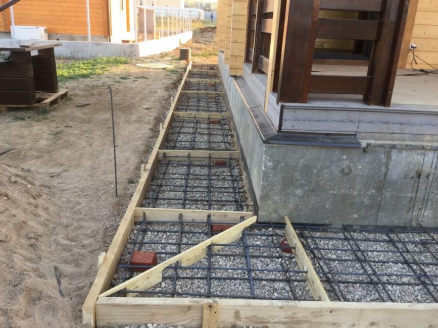 Coffrage prêt à couler le béton