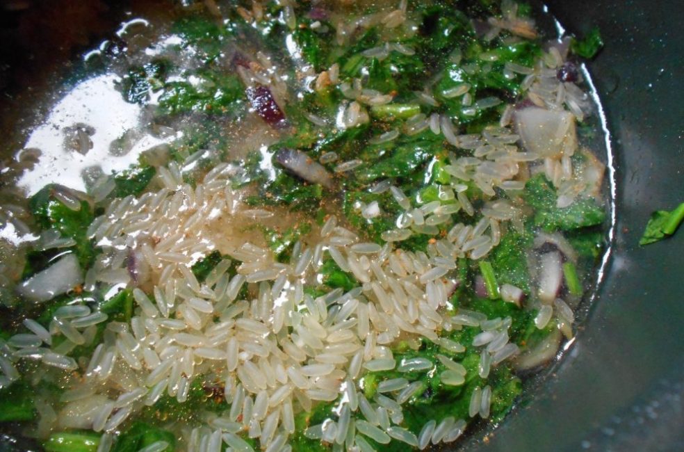 Plat grec Spanakorizo