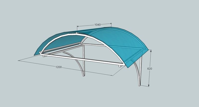 Dessin de la verrière cintrée la plus simple