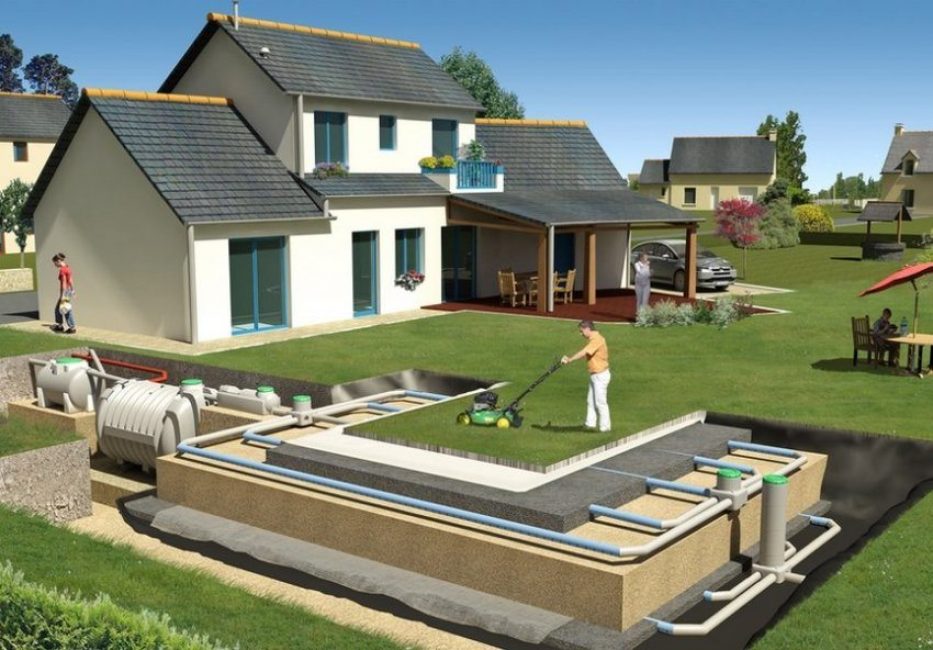 Égouts dans une maison privée