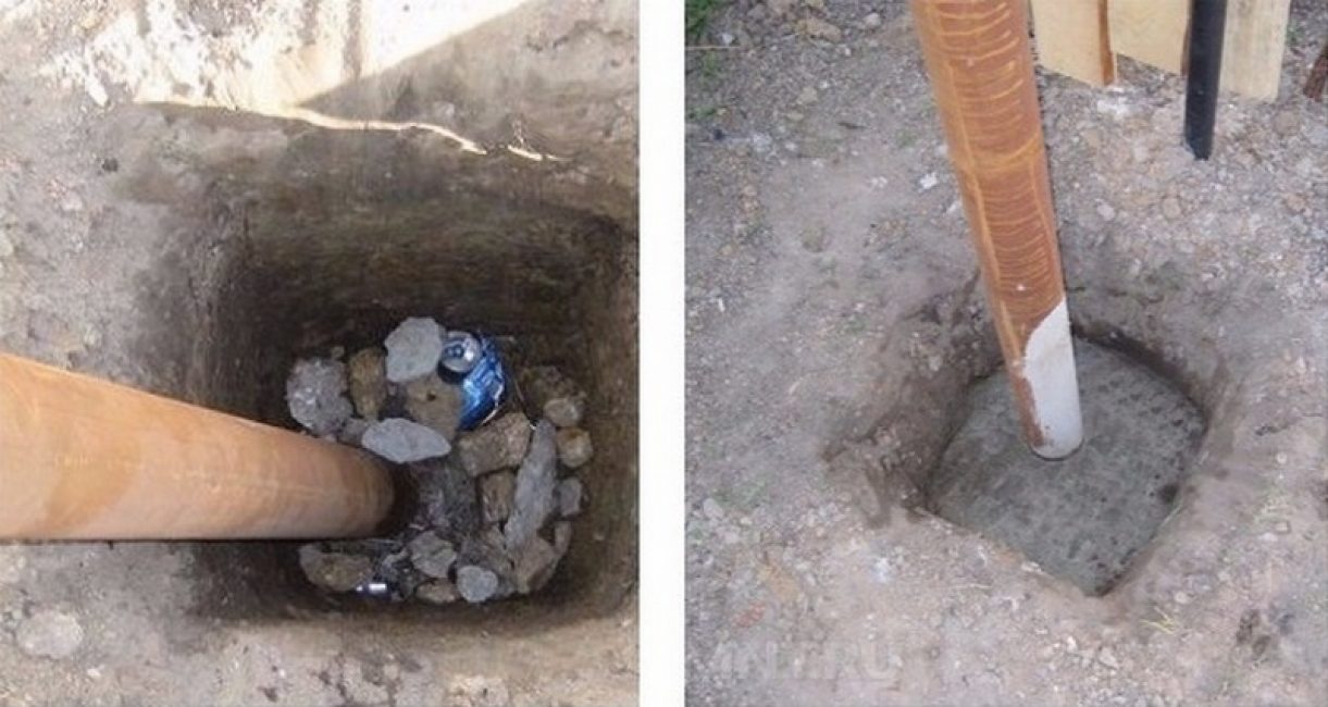 Butée et bétonnage