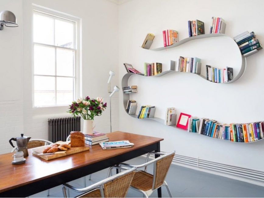 Une version abstraite d'une étagère