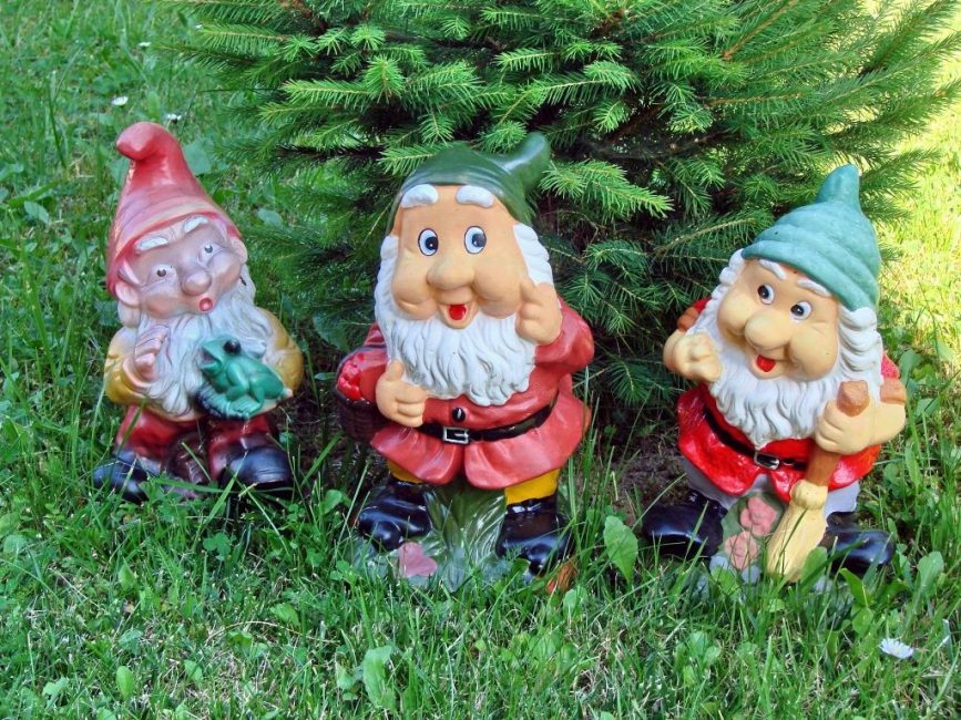 Les gnomes gardent le sapin de Noël du pays