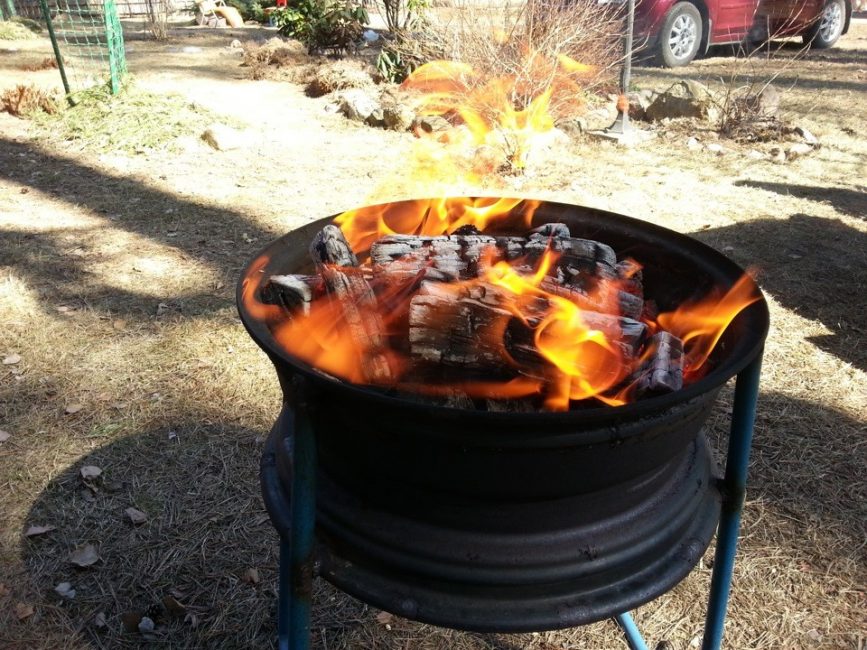 Jante de voiture avec entretoises soudées