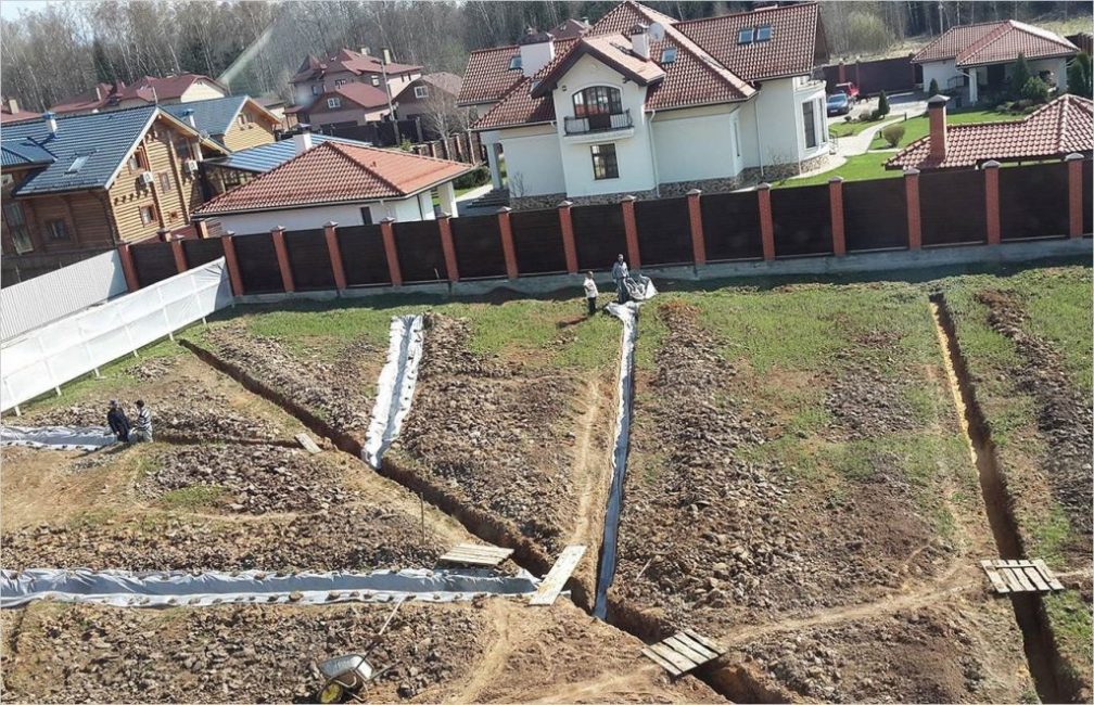 Méthode de drainage en chevrons