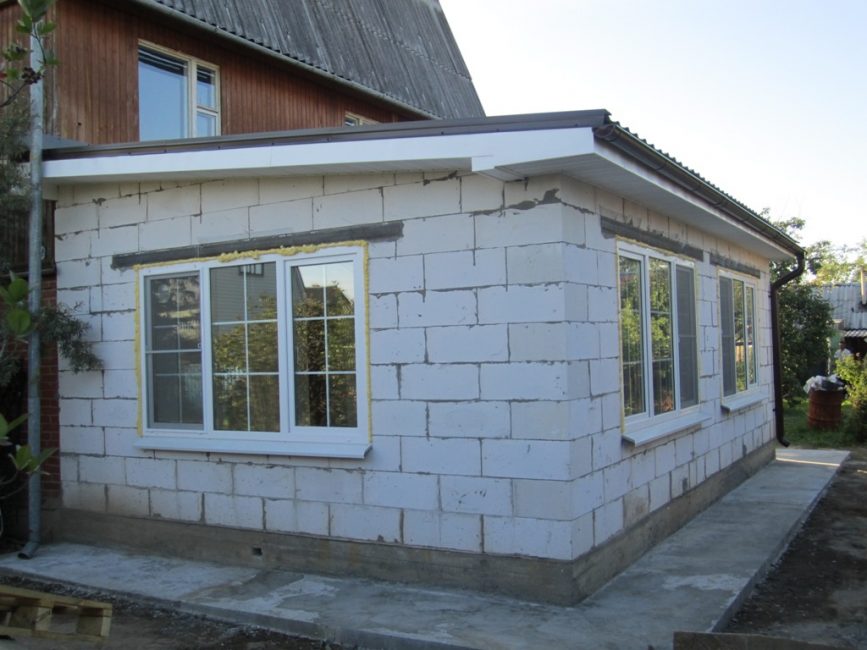 Extension à partir de blocs de mousse