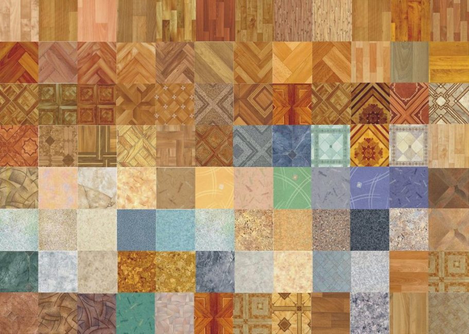 Variété de nuances et de textures