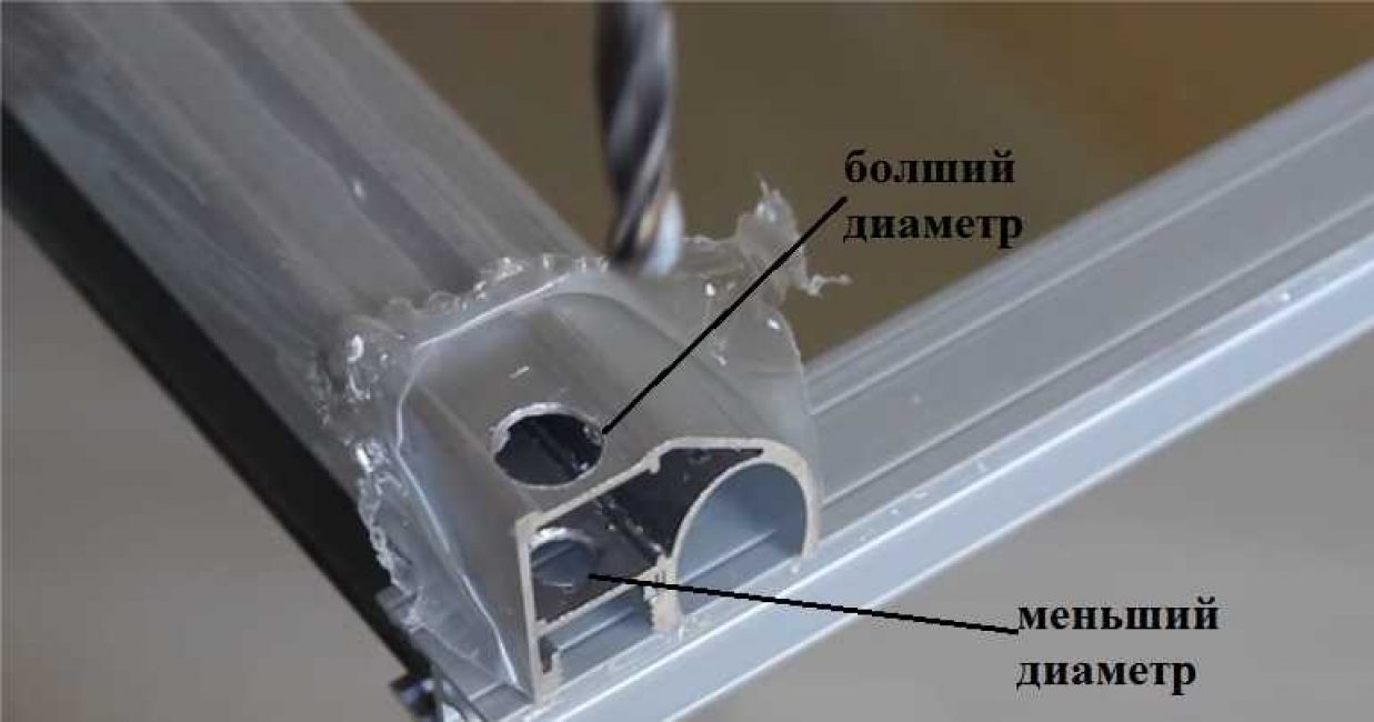 Les trous doivent avoir des diamètres différents
