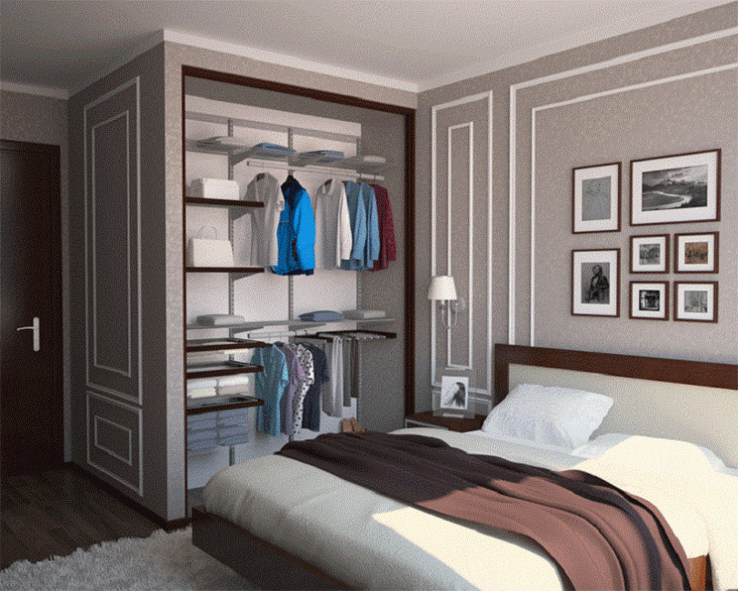 Une armoire intégrée est une bonne alternative lorsqu'il n'y a pas assez d'espace pour les choses