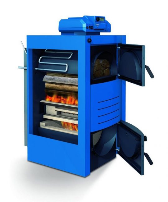 Voici à quoi ressemble la chaudière en action.