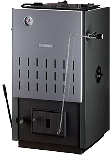 Chaudière à combustible solide pour chauffer une maison privée