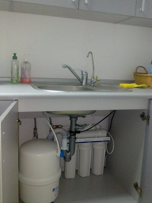 Filtre à eau pour évier