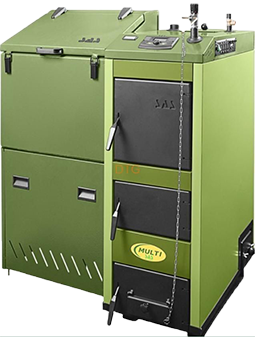 Chaudière à combustible solide pour chauffer une maison privée