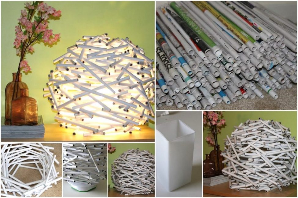 Plafond à partir de tubes de journaux de forme libre