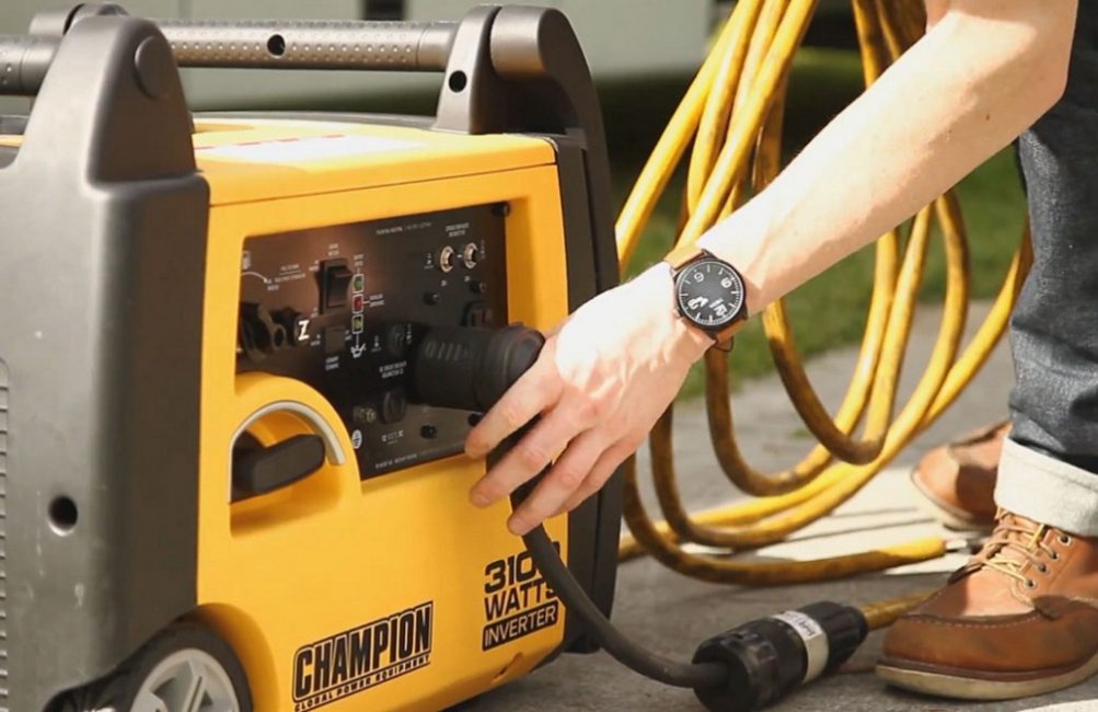 Connexion du câble d'alimentation au générateur