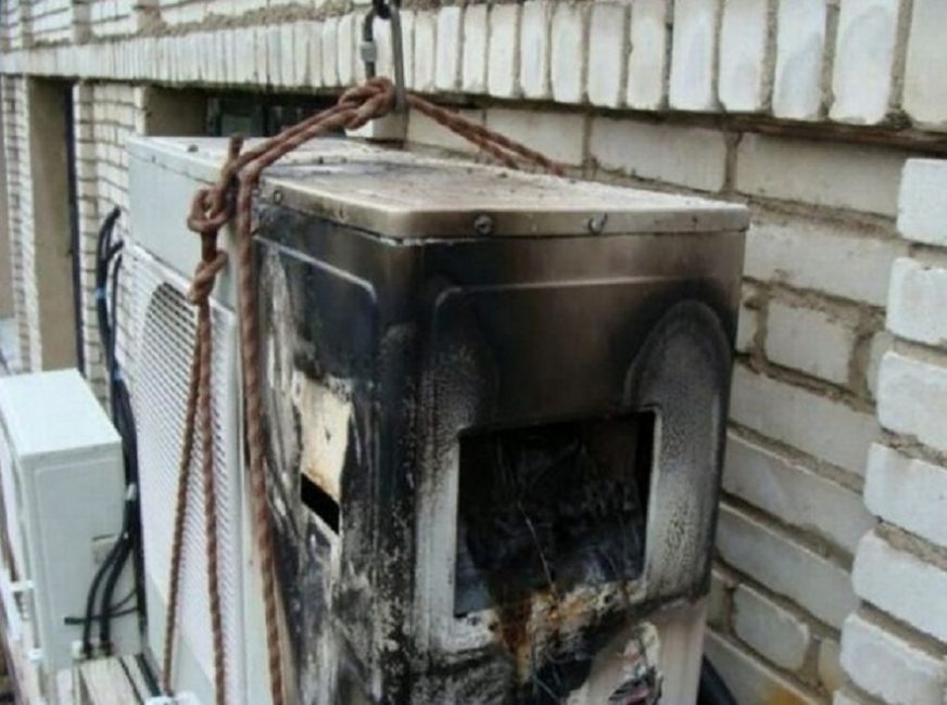 Climatiseur endommagé