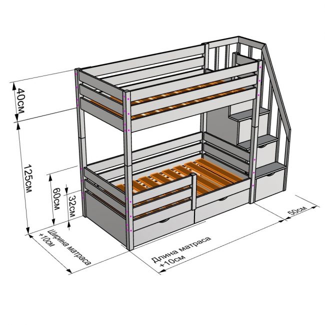 Pour plus de stabilité, la structure à deux niveaux est vissée au mur et placée sur le cinquième pied.