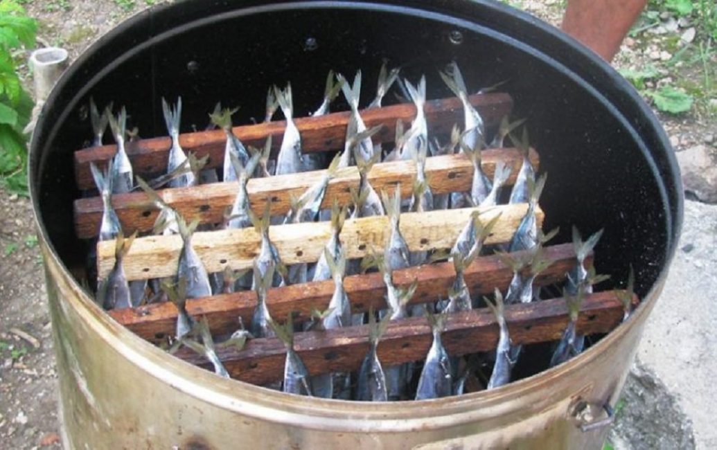 Chambre de fumage d'un tonneau en métal