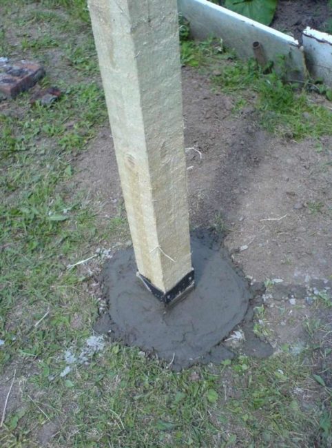 Base d'appui en béton