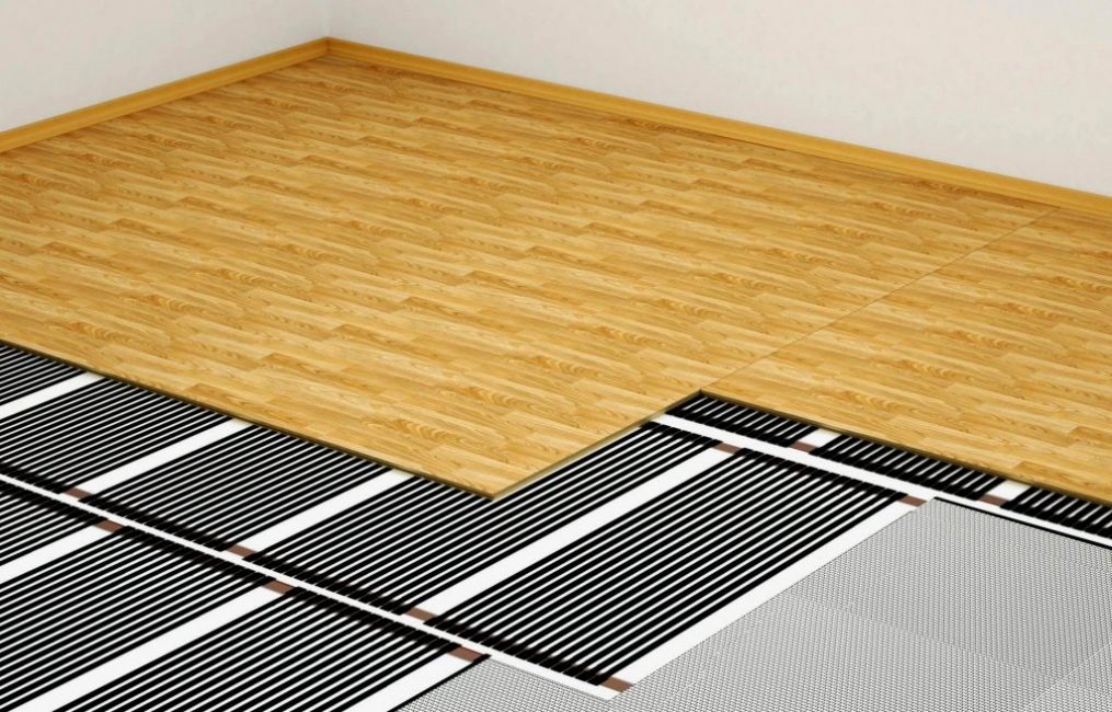 Image d'un film (infrarouge) sol chaud