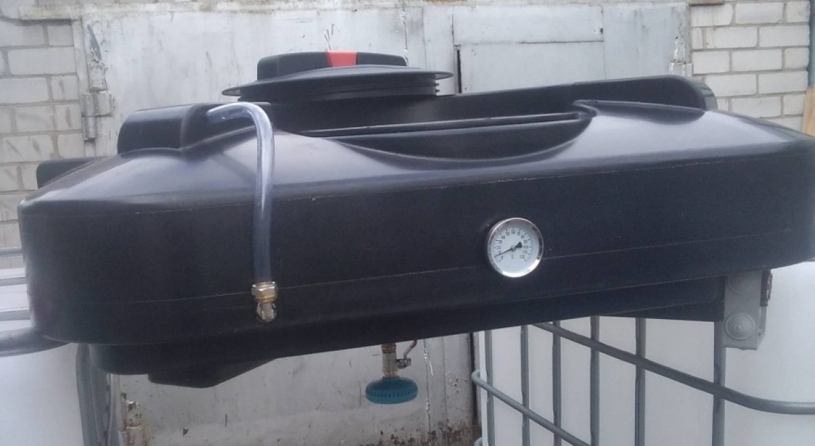 Le réservoir chauffé fournira à la famille de l'eau chaude par temps frais