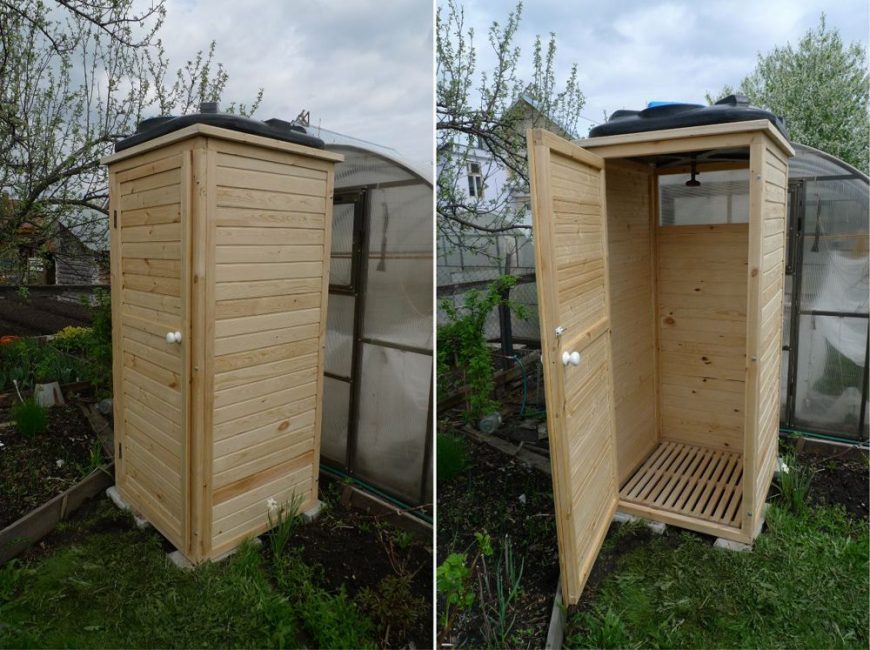 Douche extérieure et intérieure gainée