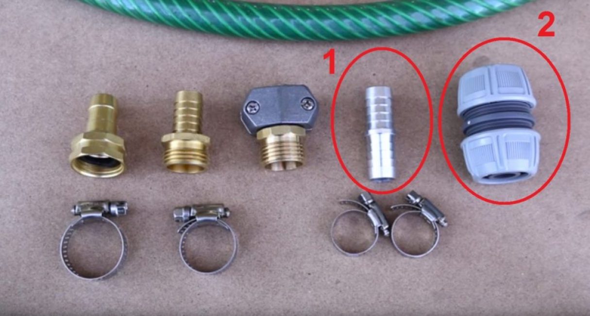 Connecteur enfichable (1) et couplage (2)