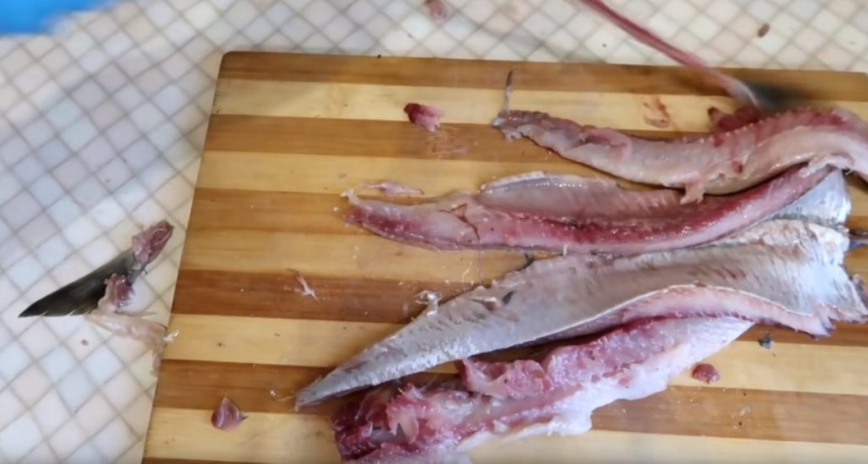 Aspect d'un filet de hareng nettoyé