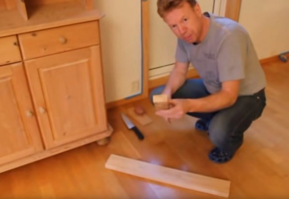 Morceau de planche pour le levier