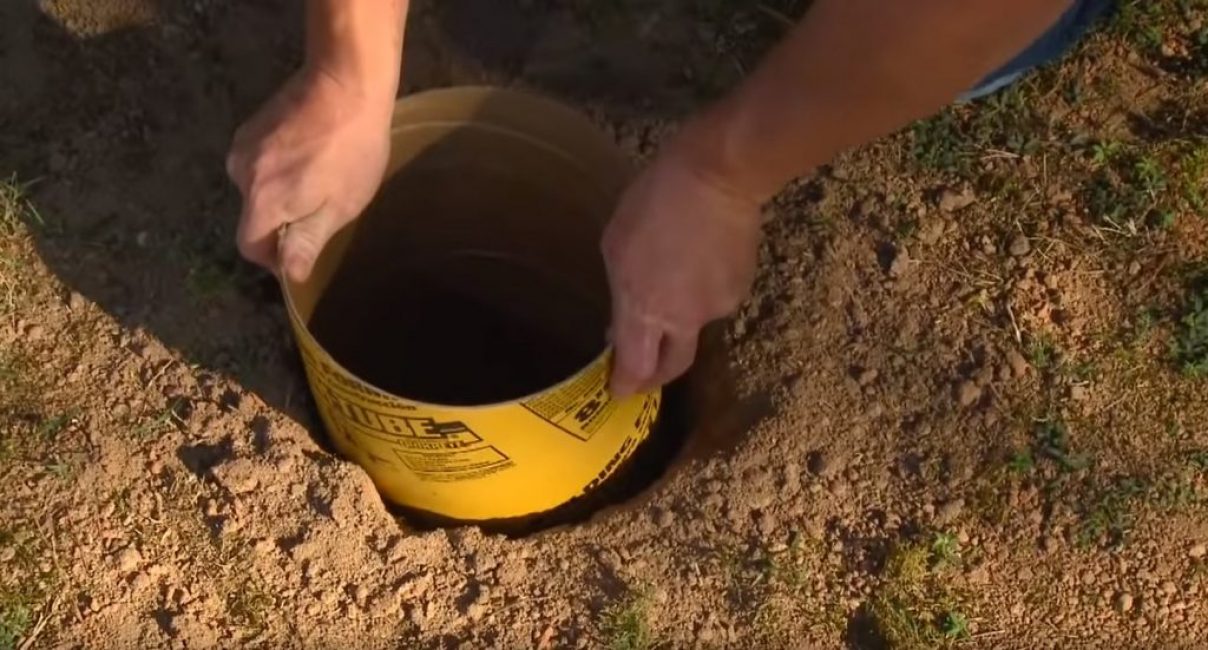 Installation de coffrage dans le puits