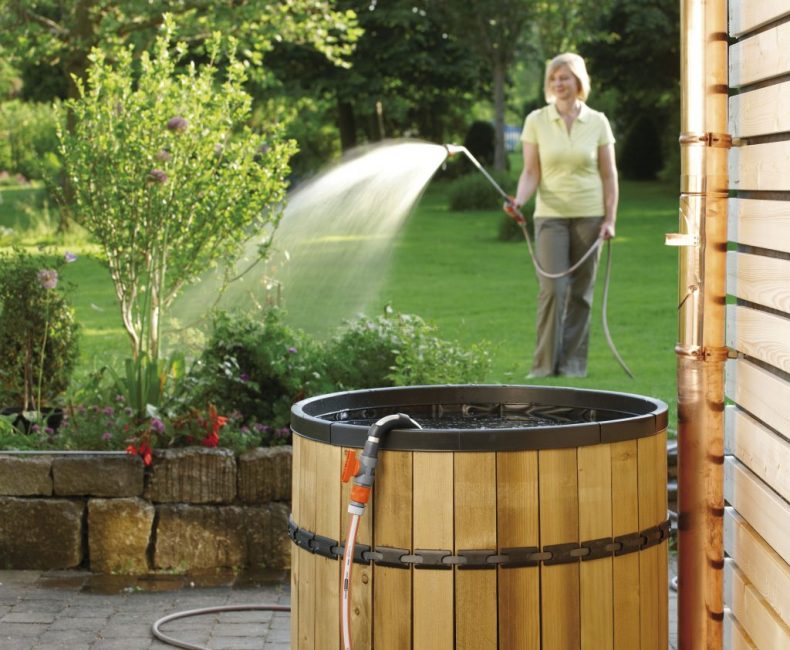 arrosage d'un tonneau