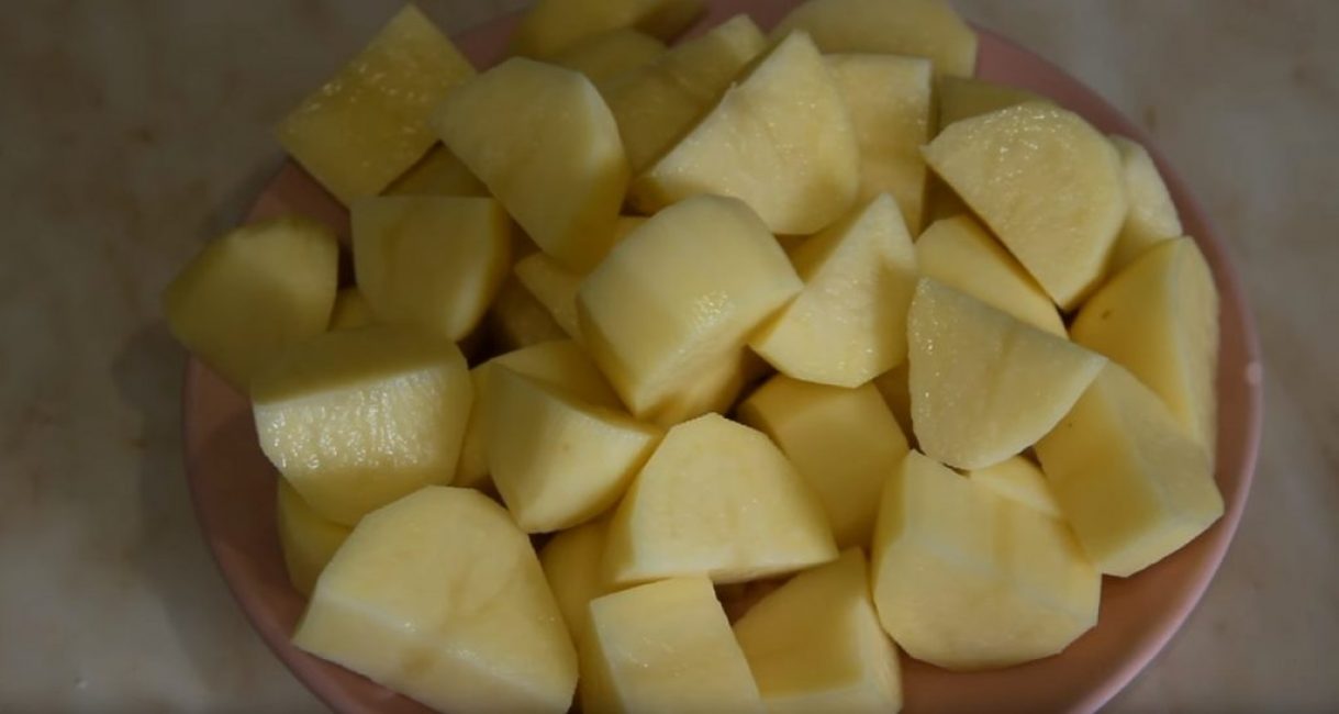 Pommes de terre en gros morceaux